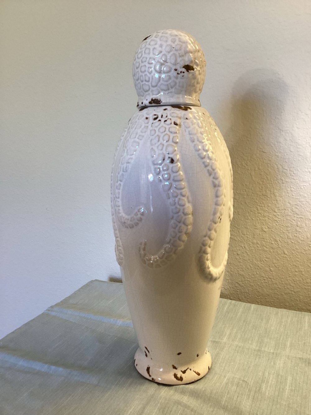 White Textured Ceramic Ginger Jar - Brand